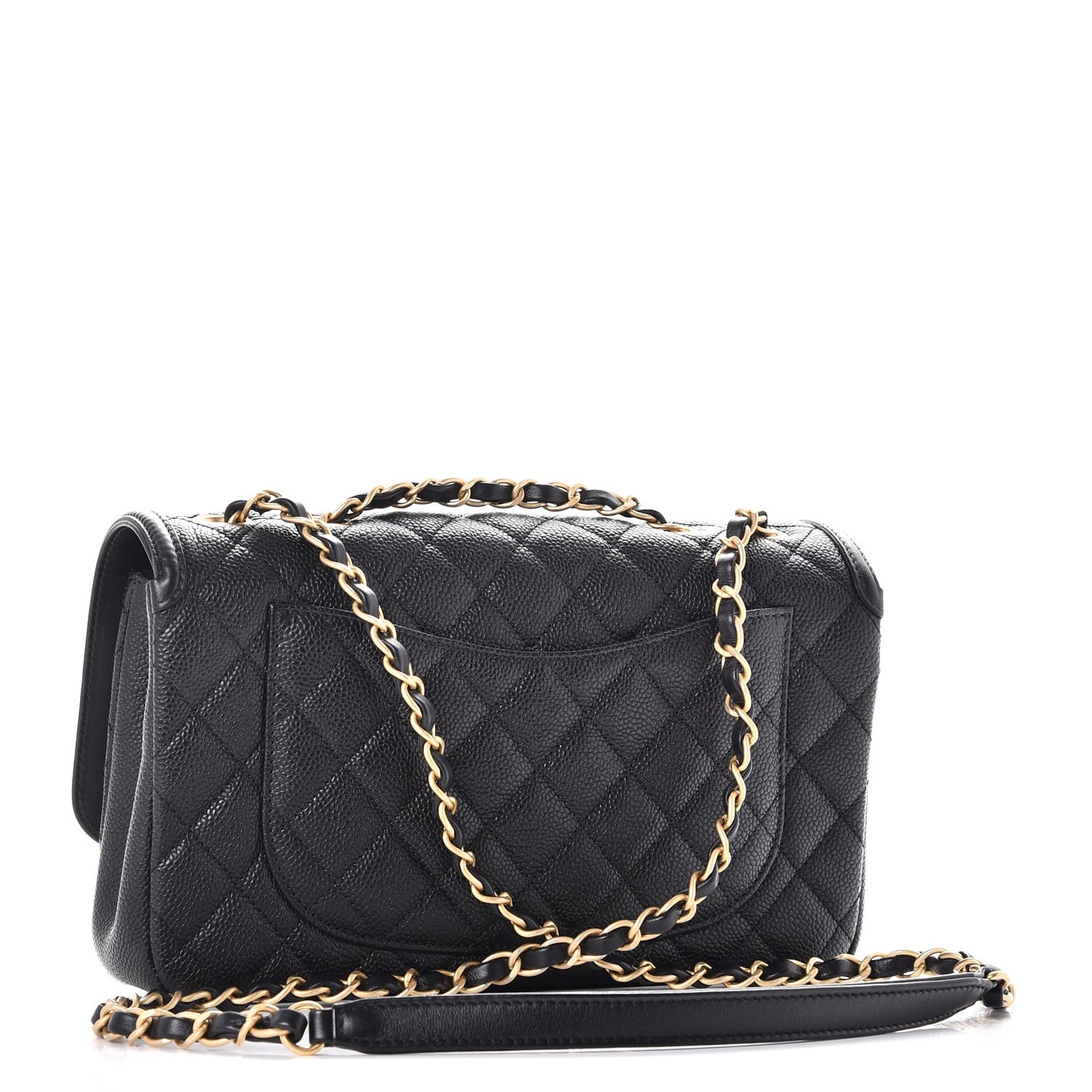 Caviar Quilted Medium CC Filigree Flap Black