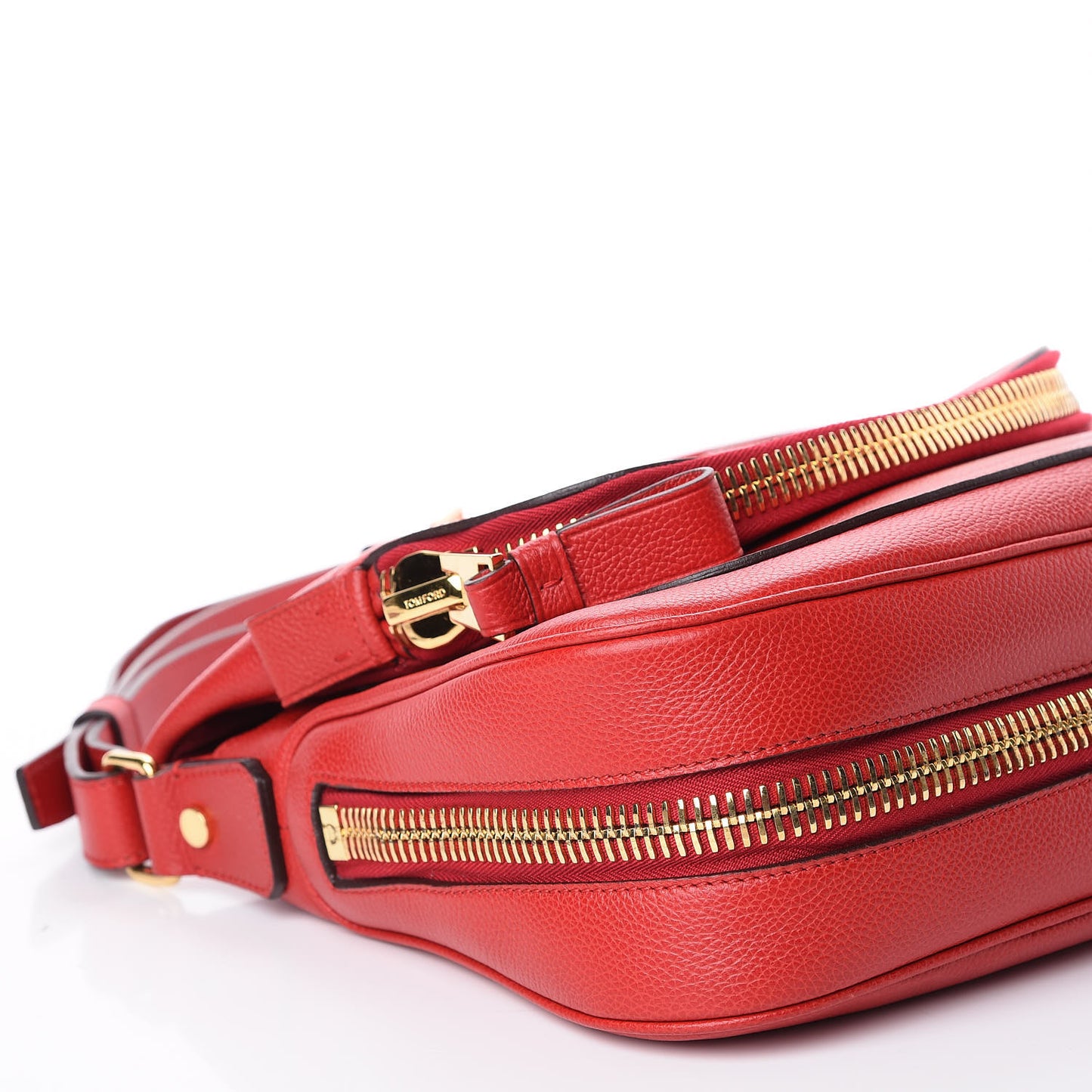 Pebbled Calfskin Medium Jennifer Flame Red