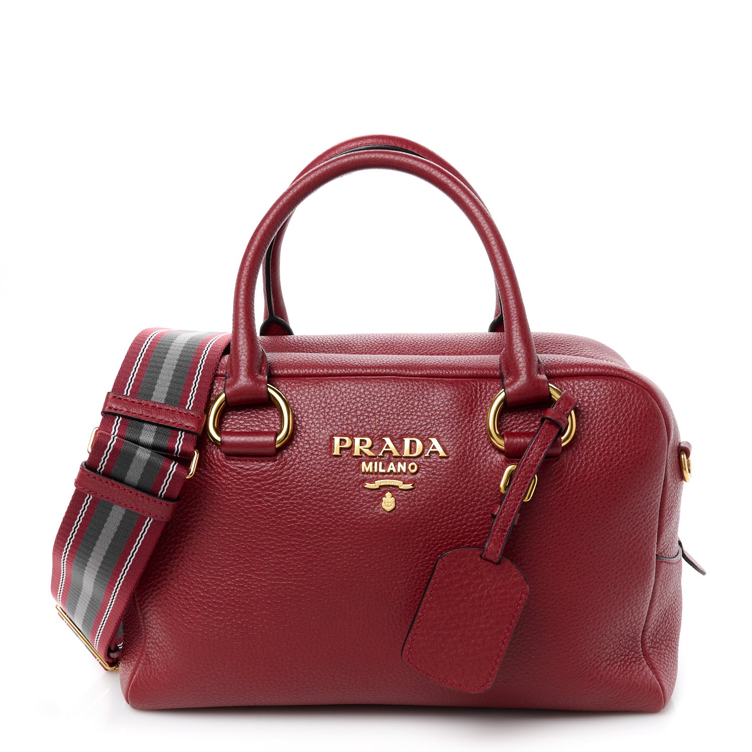 Prada Vitello Phenix Bauletto Rubino 1 of 10