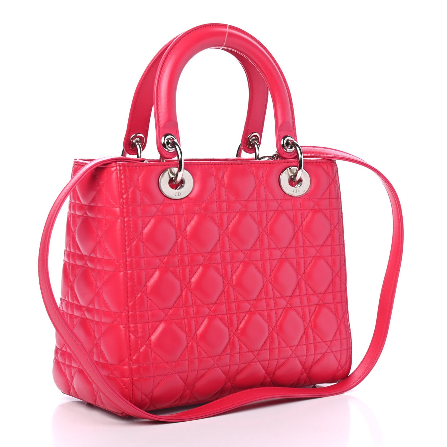 Lambskin Cannage Medium Lady Dior Pink