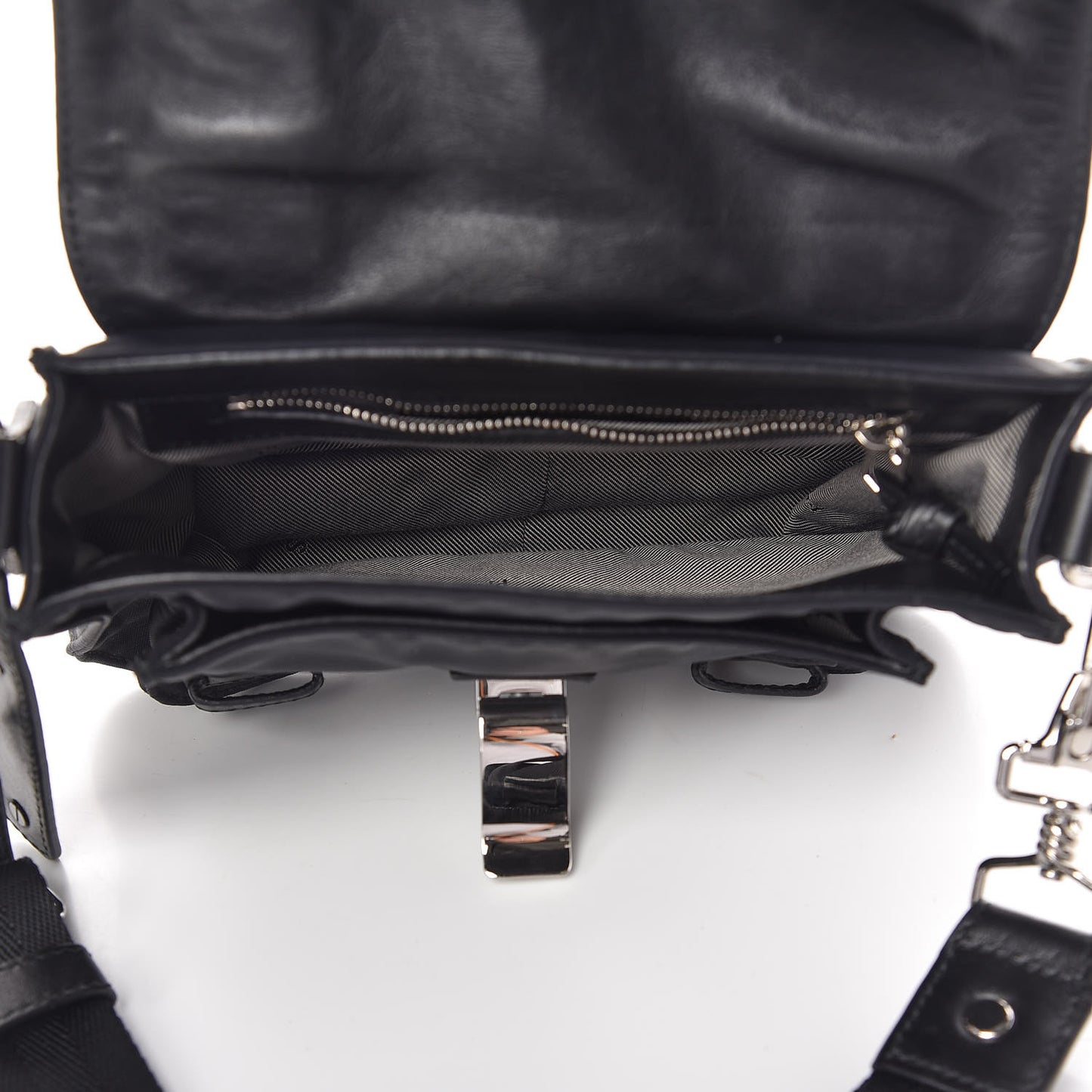 Nylon Calfskin PS1 Pouch Messenger Black