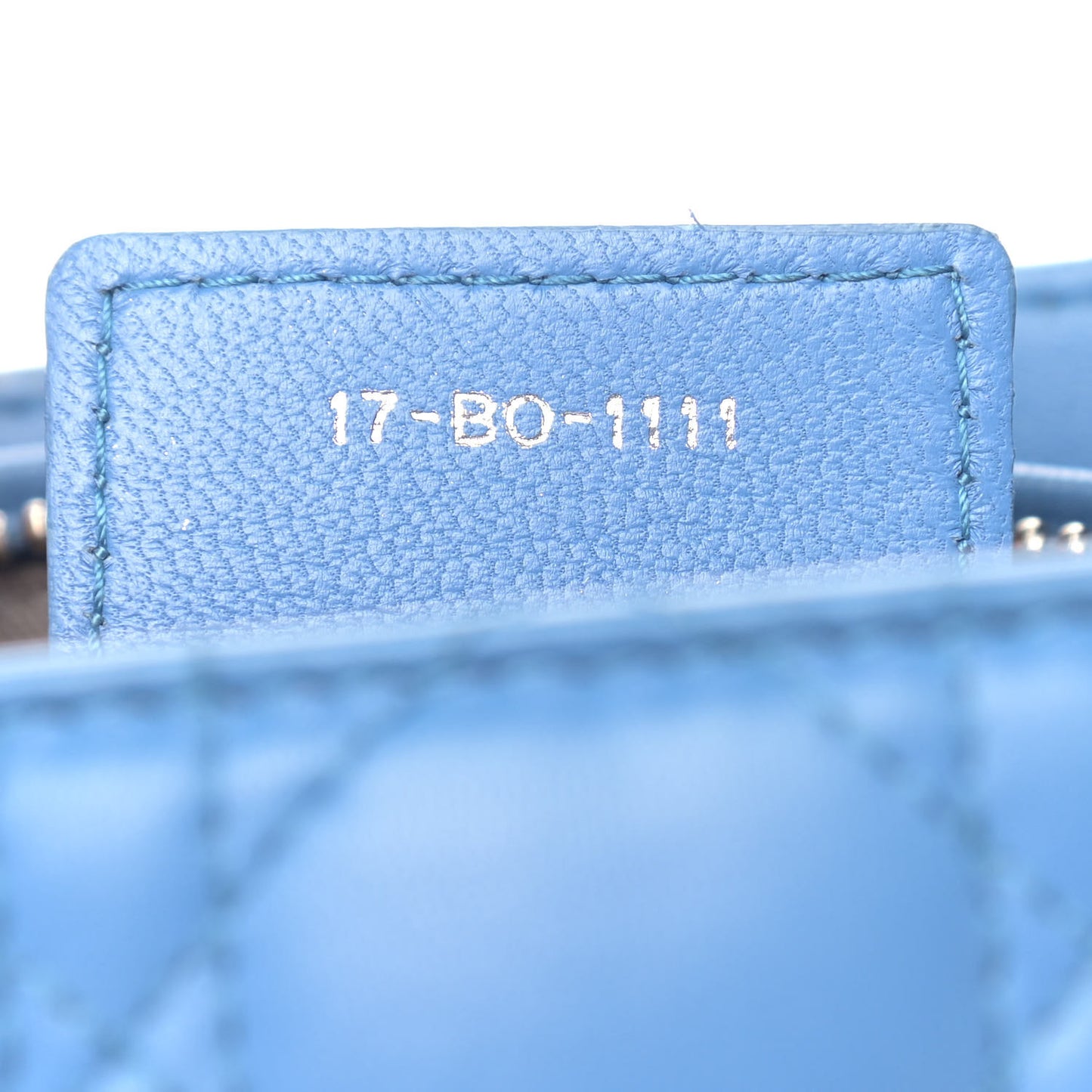Lambskin Cannage Medium Lady Dior Blue Pastel