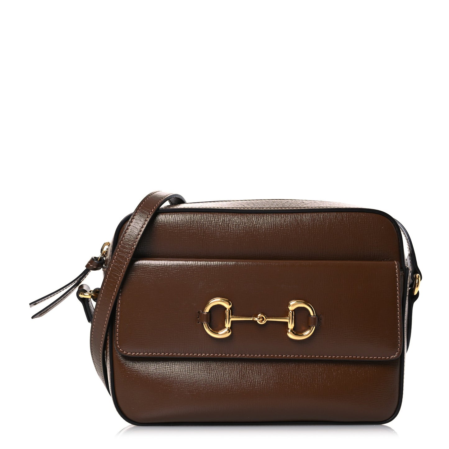 Azalea Calfskin Small Horsebit 1955 Shoulder Bag Brown Sugar
