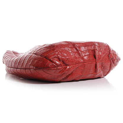 Nancy Gonzalez Crocodile Medium Knotted Handle Hobo Red 4 of 6