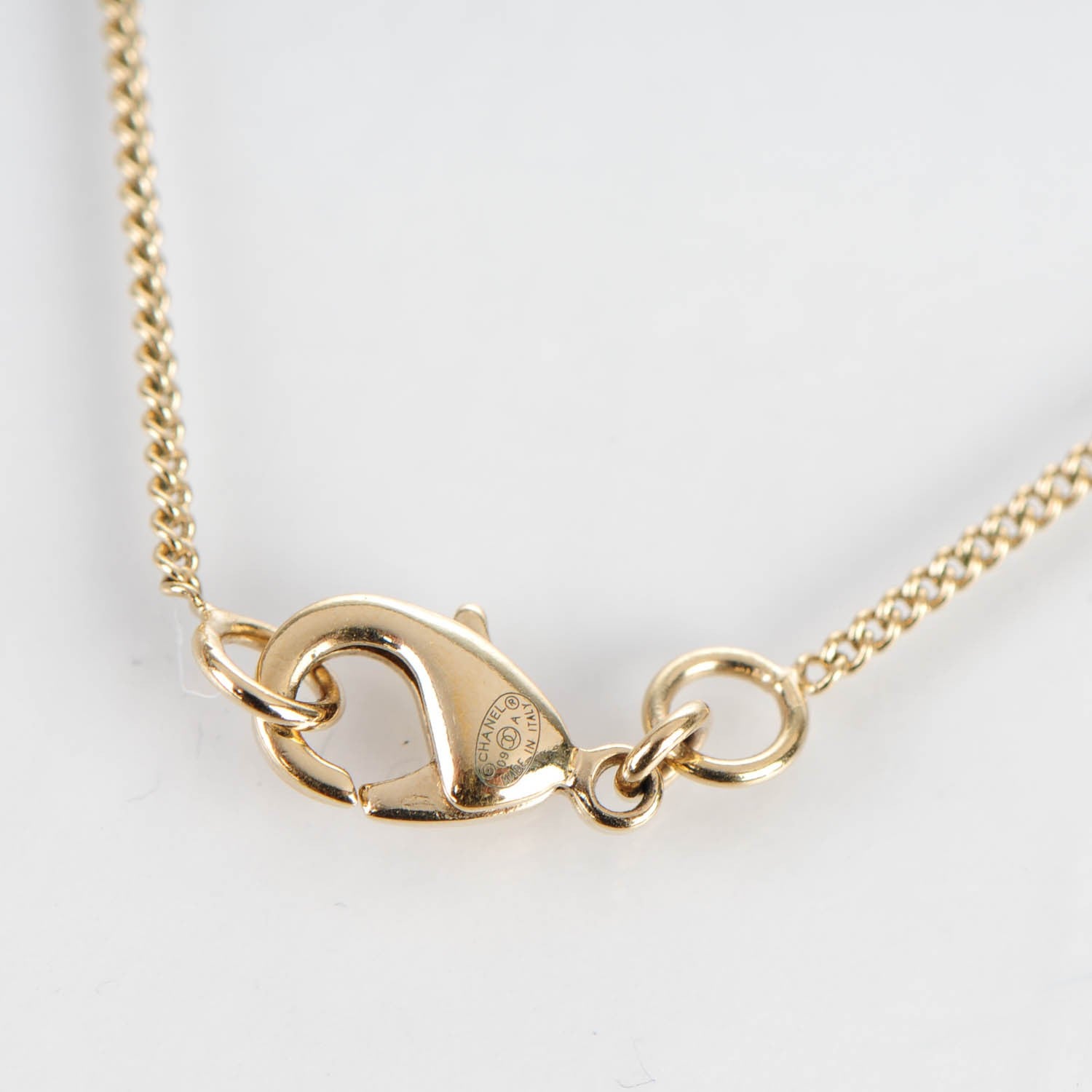 Chanel N°5 Perfume CC Necklace Gold 4 of 4