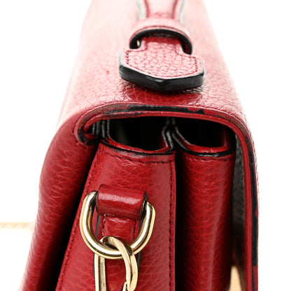 Gucci Dollar Calfskin Interlocking G Top Handle Shoulder Bag Red 17 of 19