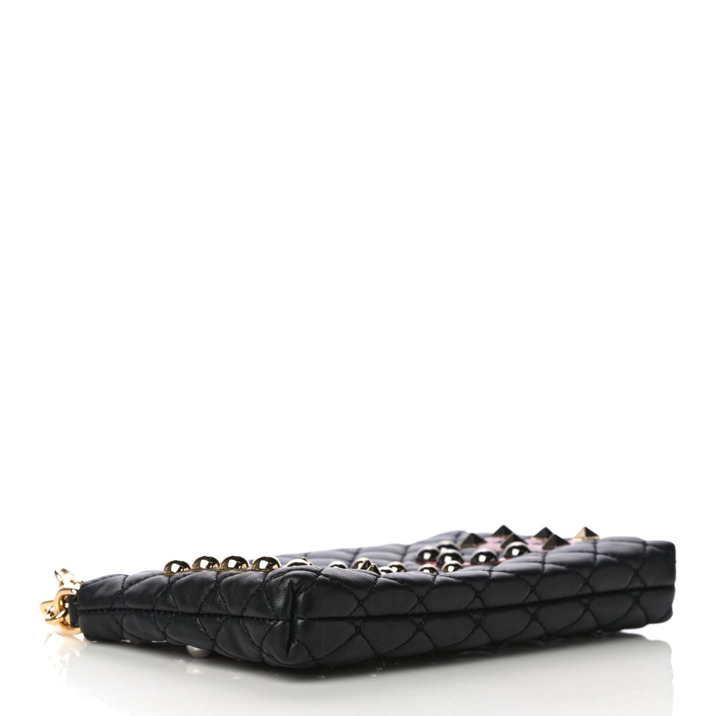 Lambskin Watersnake Embellished Lucia Crosssbody Bag Black