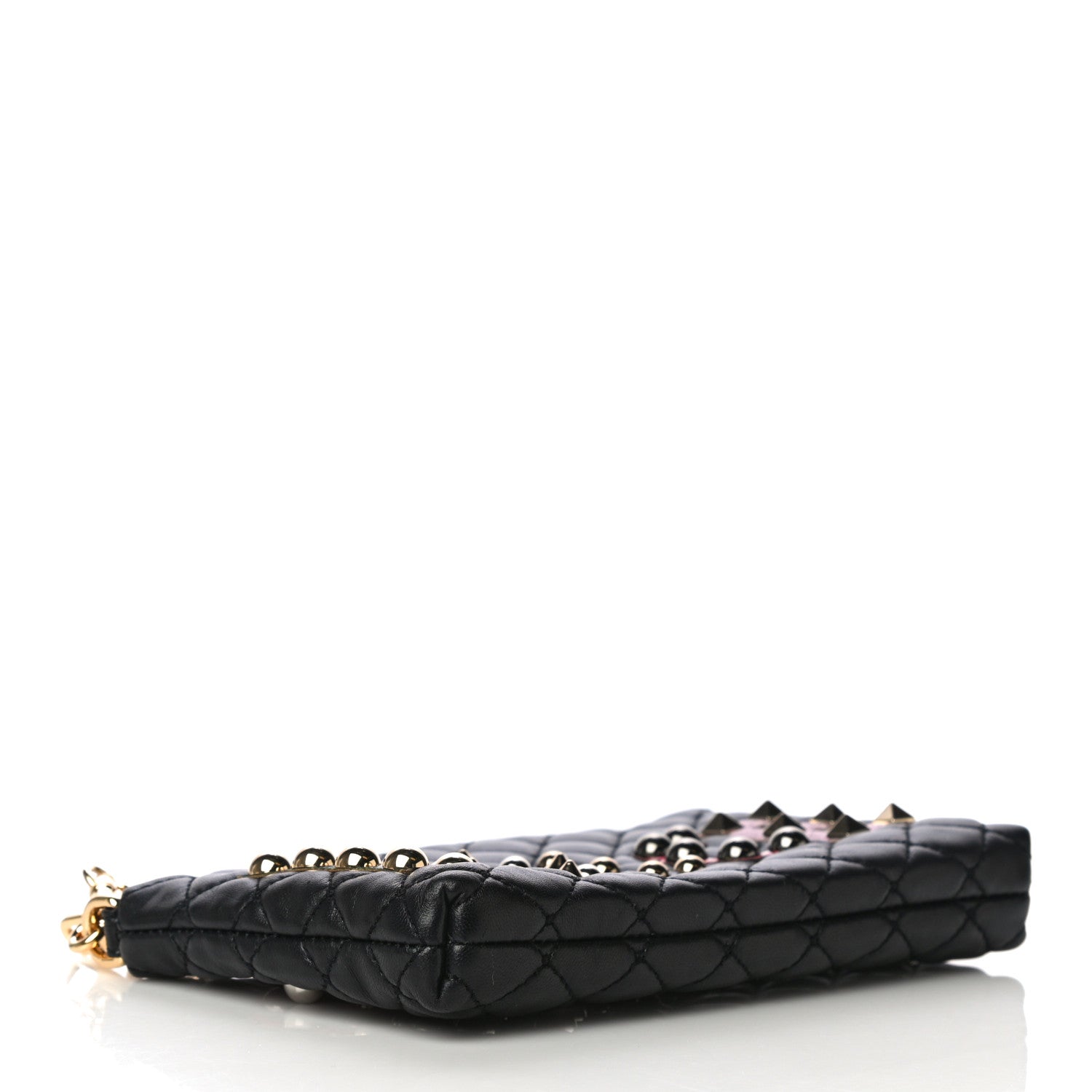 Dolce & Gabbana Lambskin Watersnake Embellished Lucia Crosssbody Bag Black 5 of 10