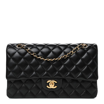 Chanel Lambskin Quilted Medium Double Flap Black 1 of 4