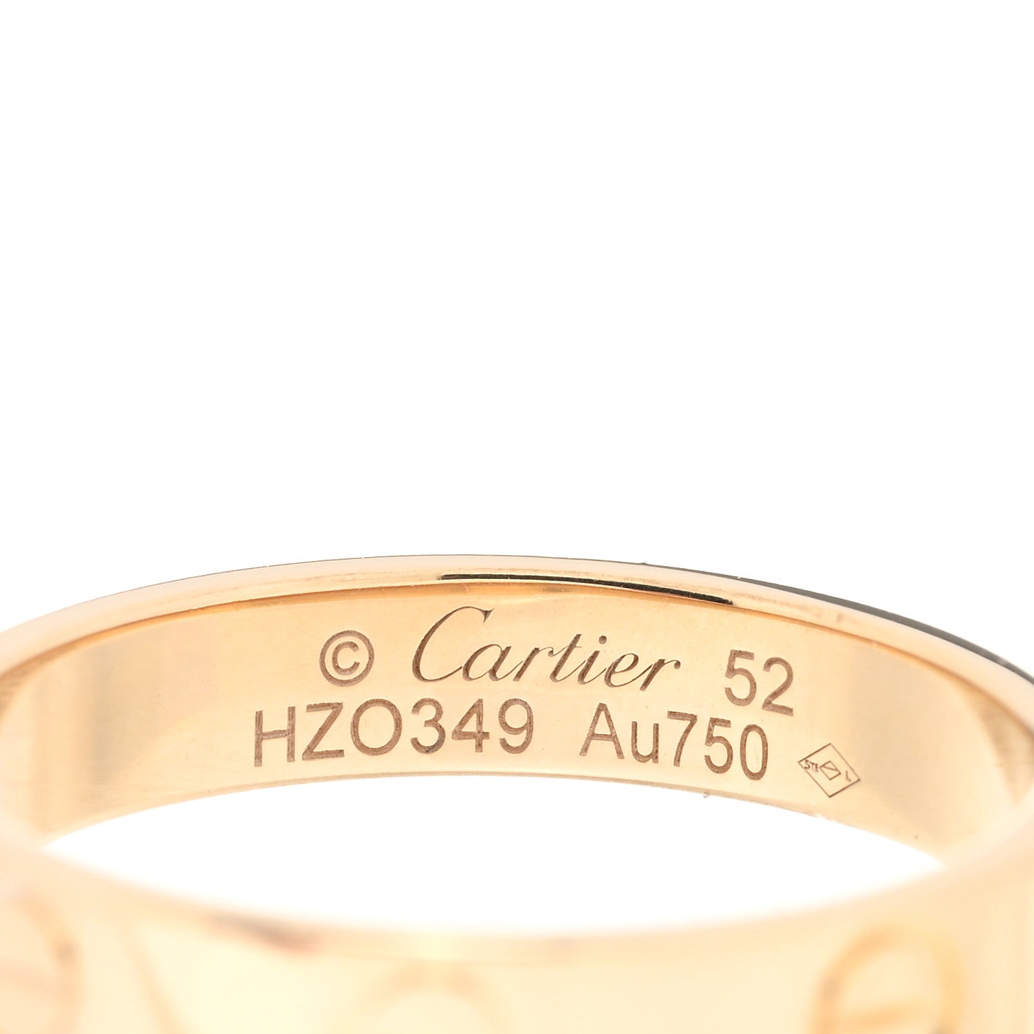 Cartier 18K Yellow Gold 3.5mm LOVE Wedding Band Ring 52 6 4 of 4