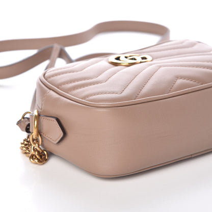 Gucci Calfskin Matelasse Mini GG Marmont Chain Shoulder Bag Porcelain Rose 5 of 9
