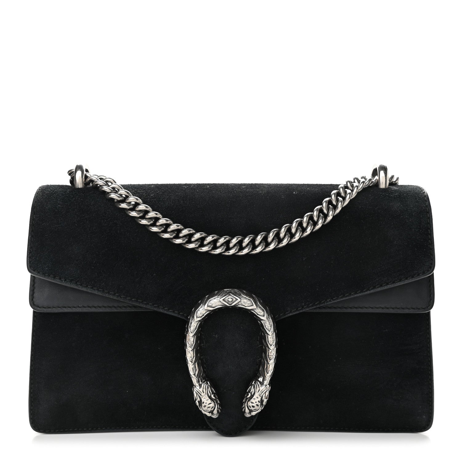 Gucci Suede Small Dionysus Shoulder Bag Black 1 of 12
