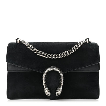 Gucci Suede Small Dionysus Shoulder Bag Black 1 of 12