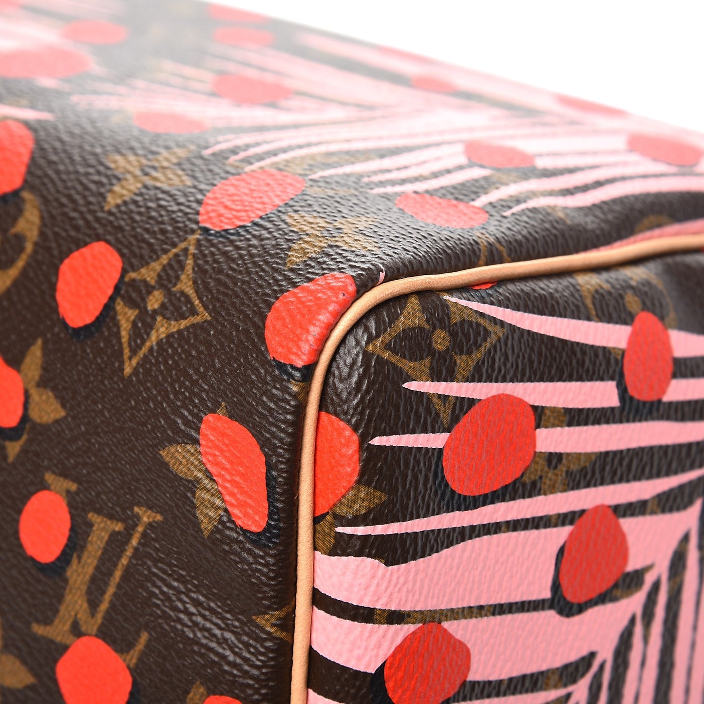 Monogram Jungle Dots Speedy 30 Sugar Pink Poppy