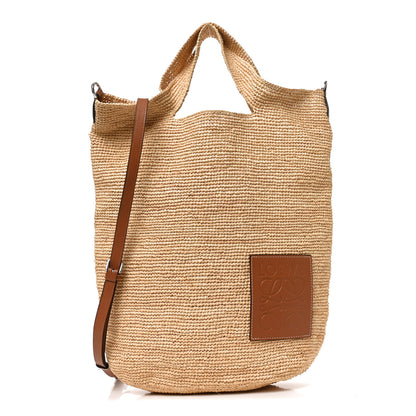 Loewe Raffia Paula's Ibiza Slit Tote Bag Natural Tan 1 of 11
