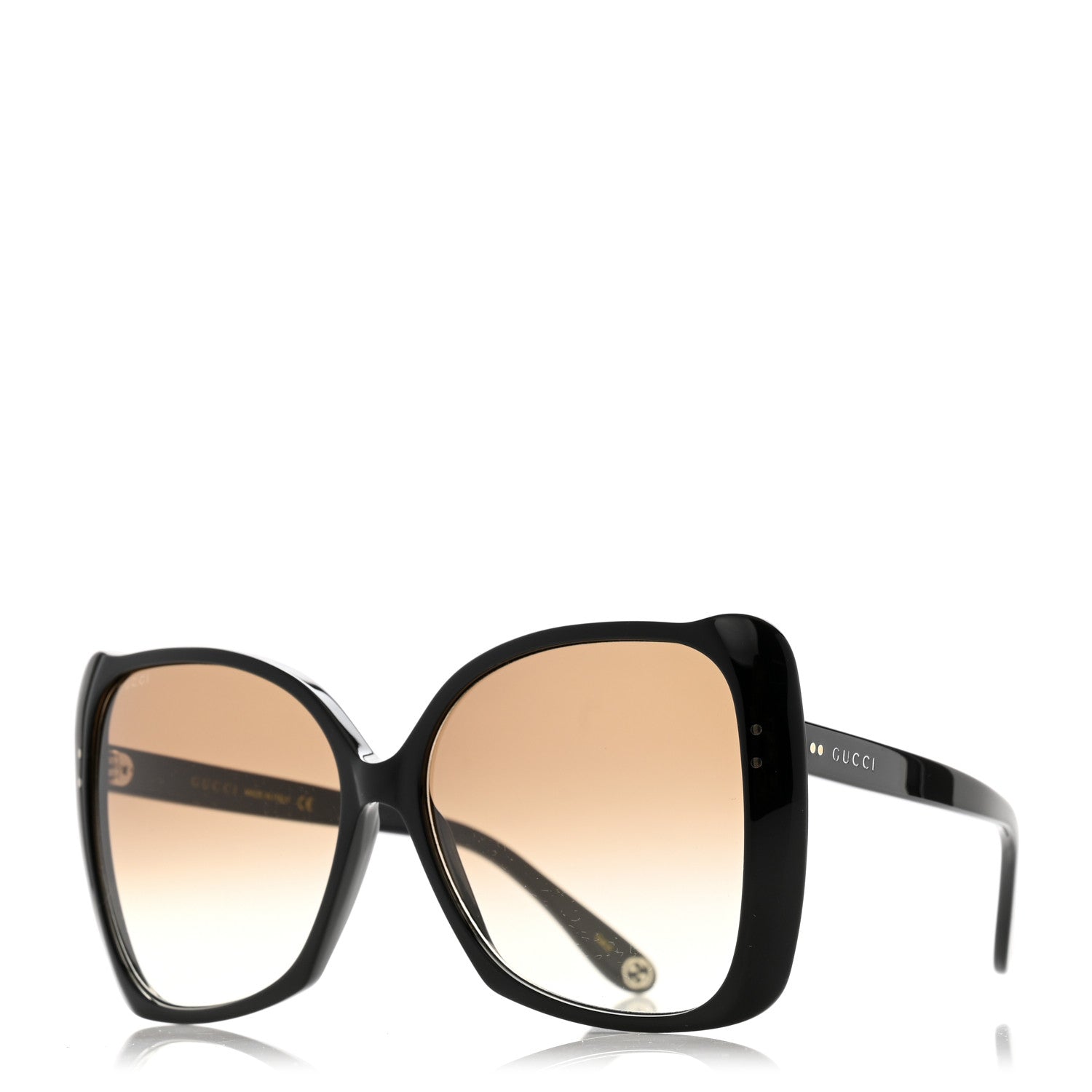 Gucci Acetate Oversize Square Frame GG0471S Sunglasses Black 1 of 8