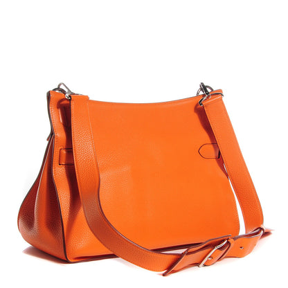 Hermes Taurillon Clemence Jypsiere 34 Orange 3 of 22