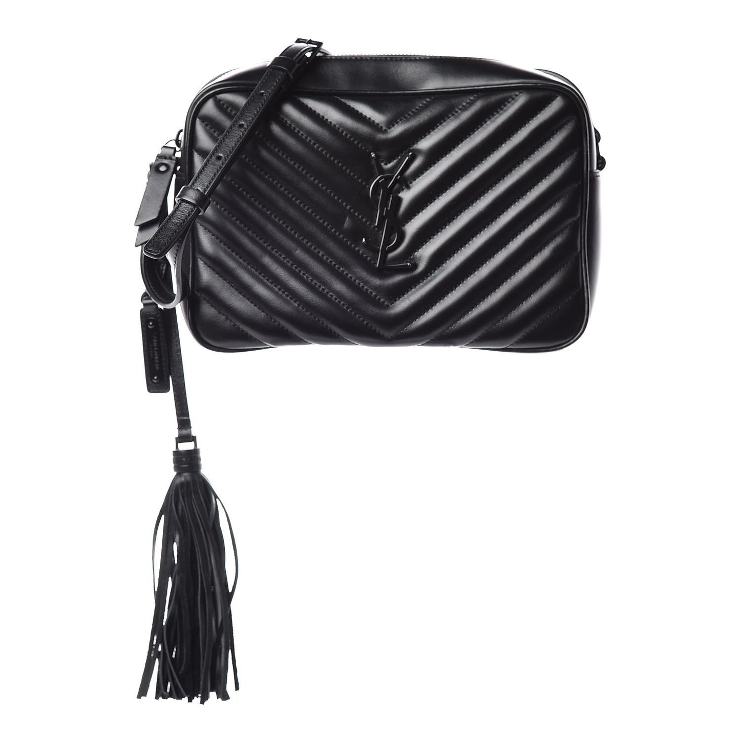 Calfskin Matelasse Monogram Lou Camera Bag Black