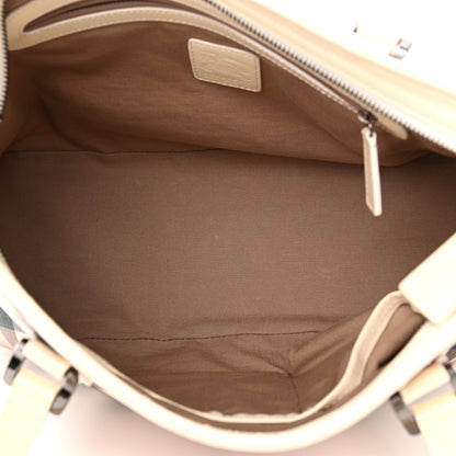 Burberry Nova Check Large Nickie Tote White 5 of 16