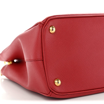 Prada Saffiano Lux Small Galleria Double Zip Tote Fuoco 8 of 13