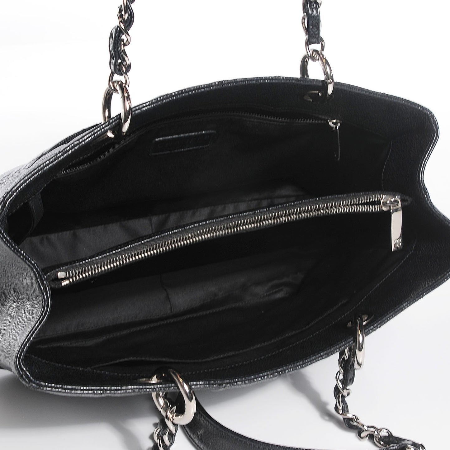 Caviar Quilted Grand Shopping Tote GST Black