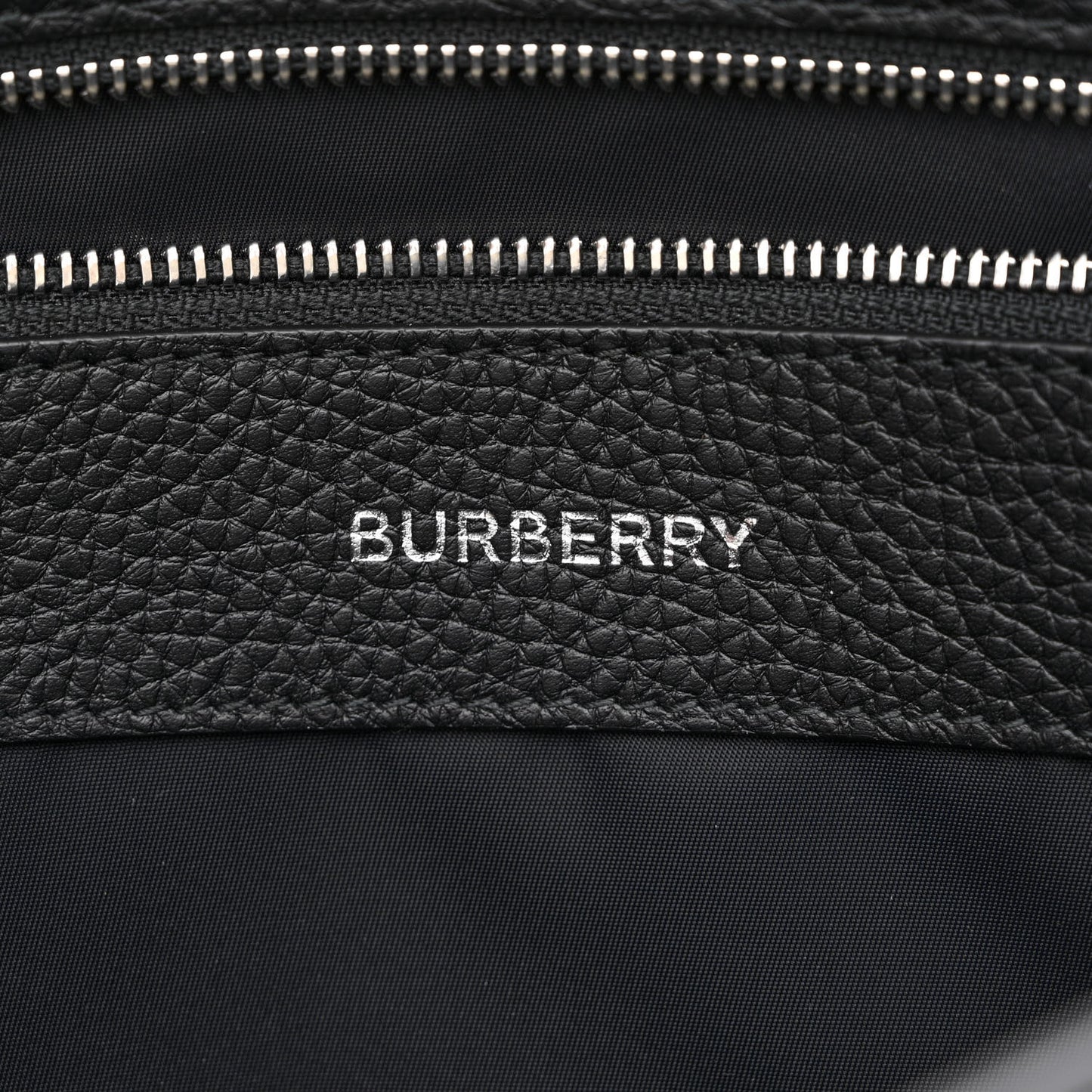 Grainy Calfskin Embossed Bruno Messenger Black
