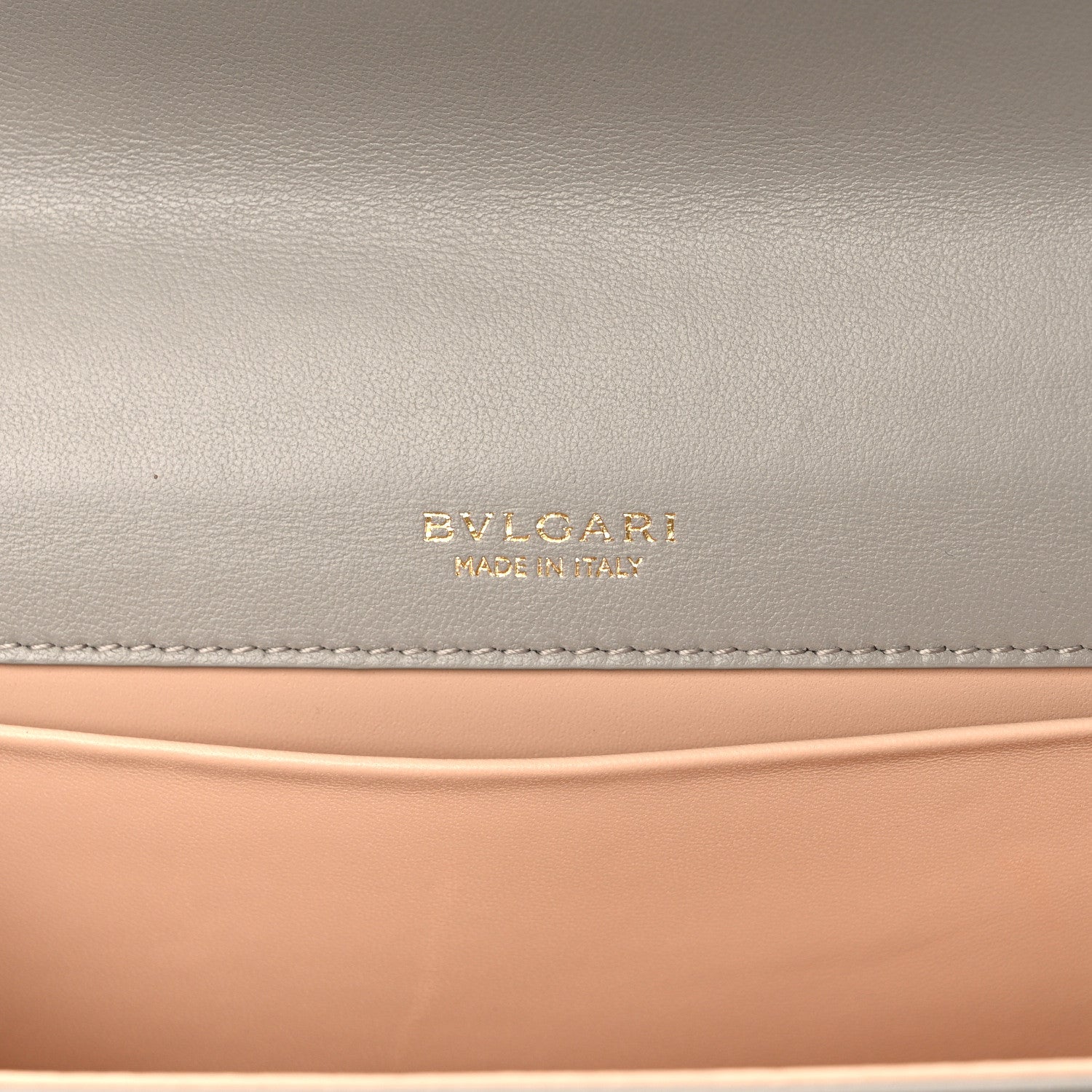 Bulgari Metropolitan Calfskin East West Maxi Chain Shoulder Bag Grey 5 of 10