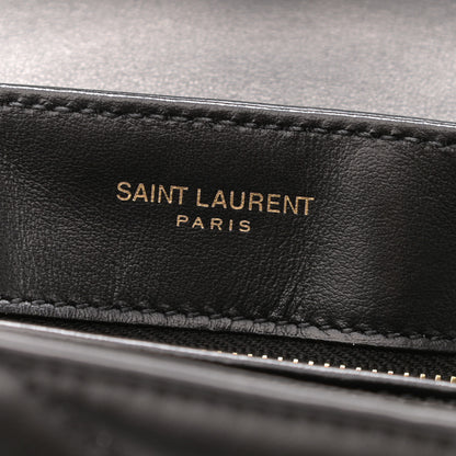 Saint Laurent Calfskin Y Quilted Monogram Toy Loulou Crossbody Bag Black 6 of 9