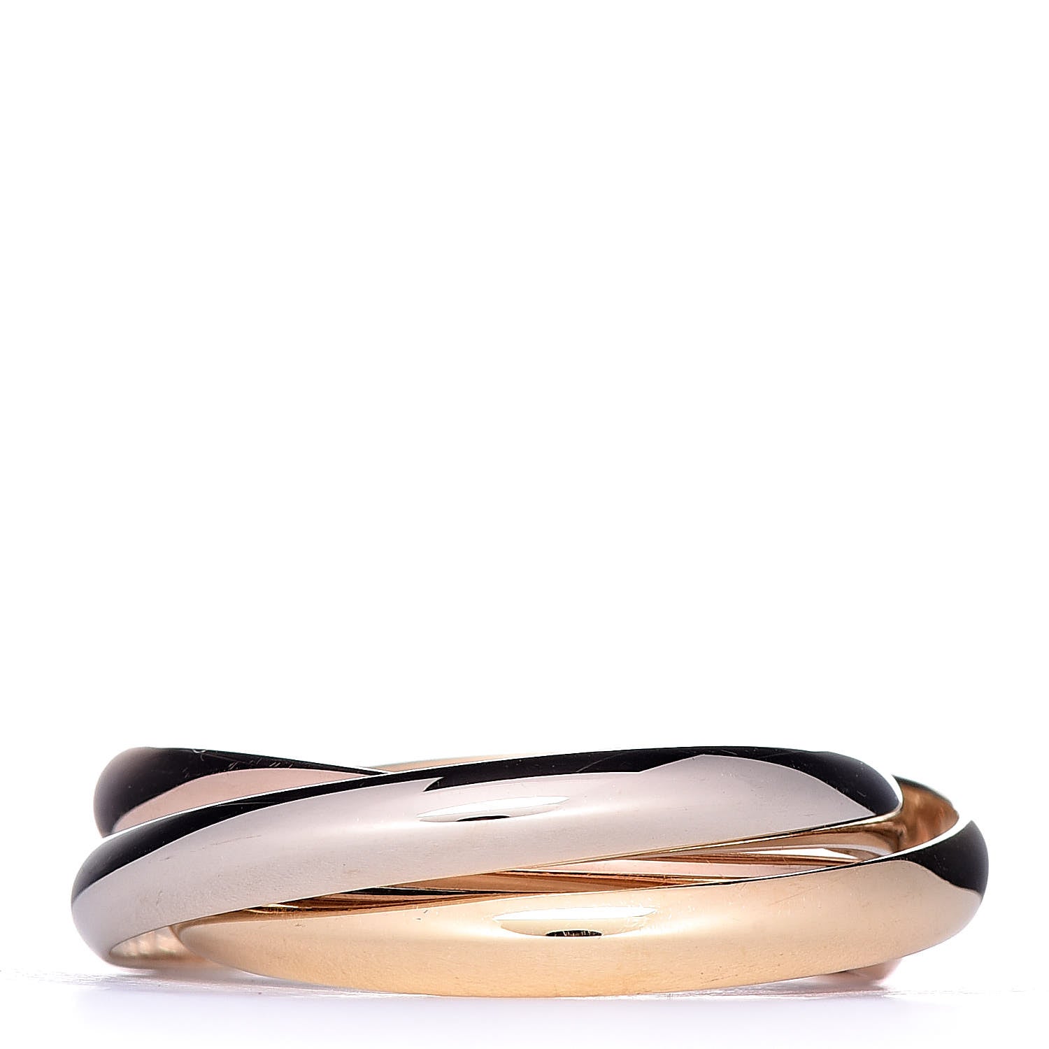 Cartier 18K Pink Yellow White Gold Trinity Ring 64 10.75 3 of 7