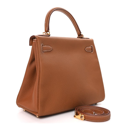 Hermes Togo Kelly Retourne 28 Gold 3 of 11