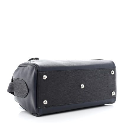Hermes Evercolor Taurillon Clemence Petit Courrier Bag Bleu Nuit Caban 4 of 10