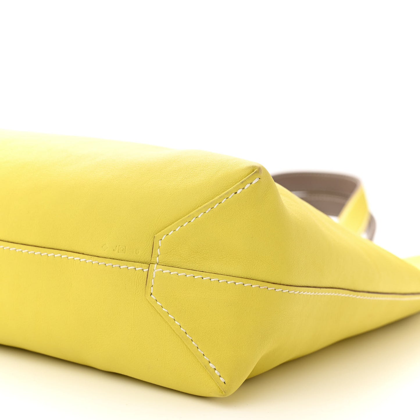 Veau Sikkim Swift Double Sens 28 Reversible Tote Lime Etoupe