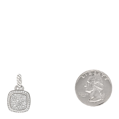 David Yurman Sterling Silver Diamond 11mm Albion Enhancer Pendant 2 of 3