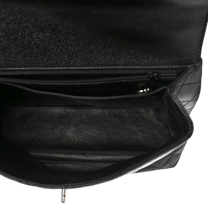Chanel Caviar Quilted Jumbo Kelly Flap Black 6 of 9