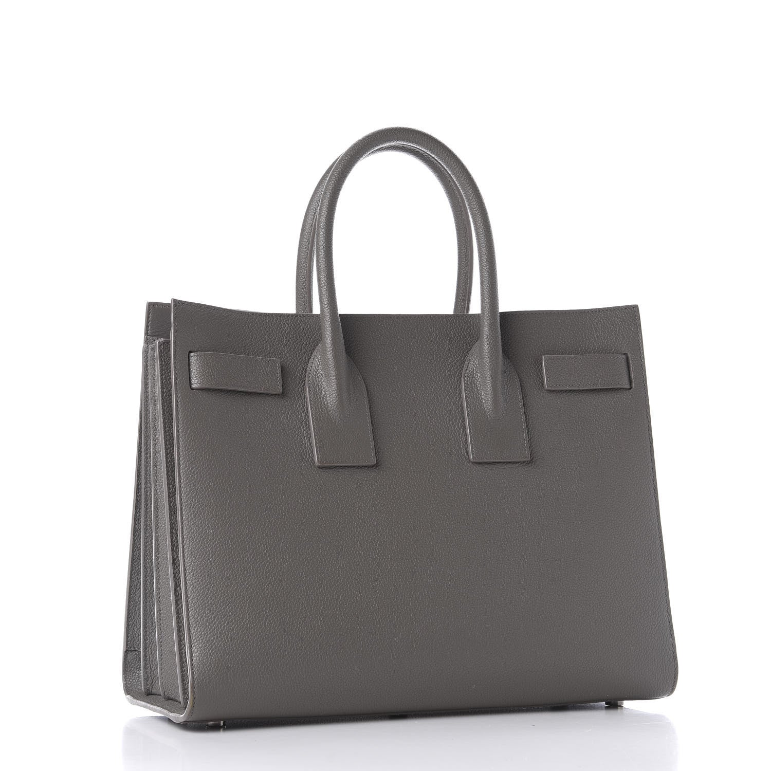 Saint Laurent Grained Calfskin Small Sac De Jour Fog 2 of 10