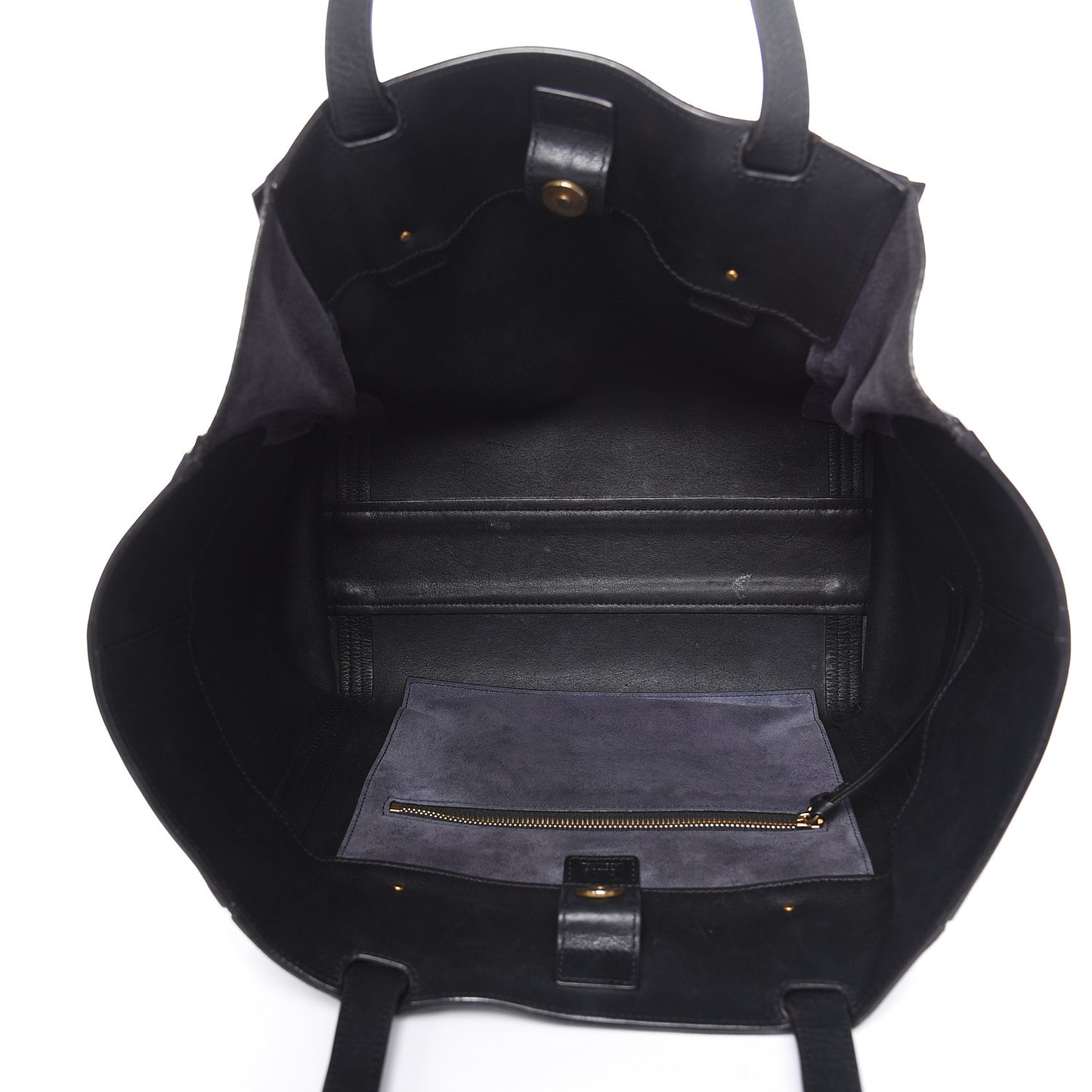 Smooth Calfskin Medium Milo Shopping Tote Black