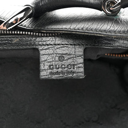 Gucci Monogram Medium Horsebit Chain Hobo Black 6 of 15