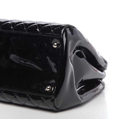 Chanel Patent Quilted Large Just Mademoiselle Bowling Bag Black 9 of 11