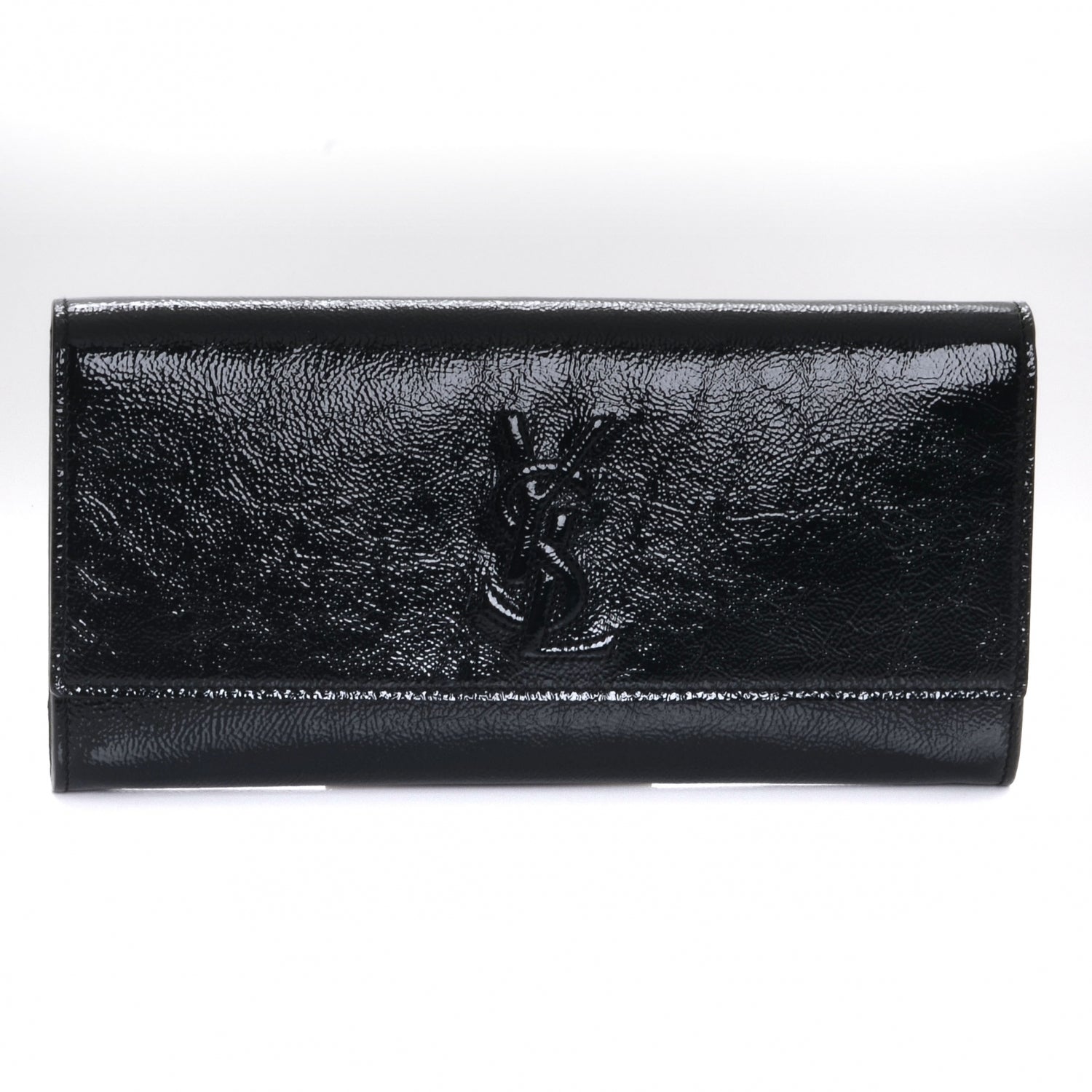 Saint Laurent Patent Belle de Jour Clutch Thyme 3 of 8