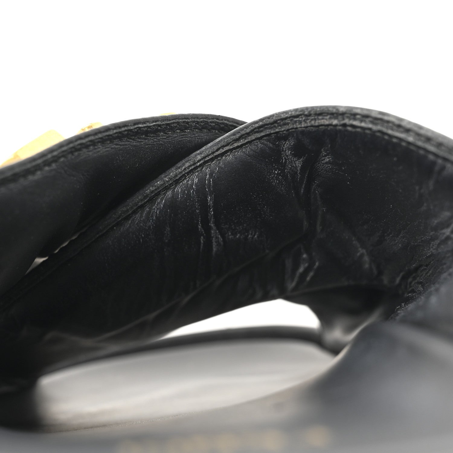 Fendi Vitello Womens Fendigraphy Slide Sandals 38.5 Black 1765254