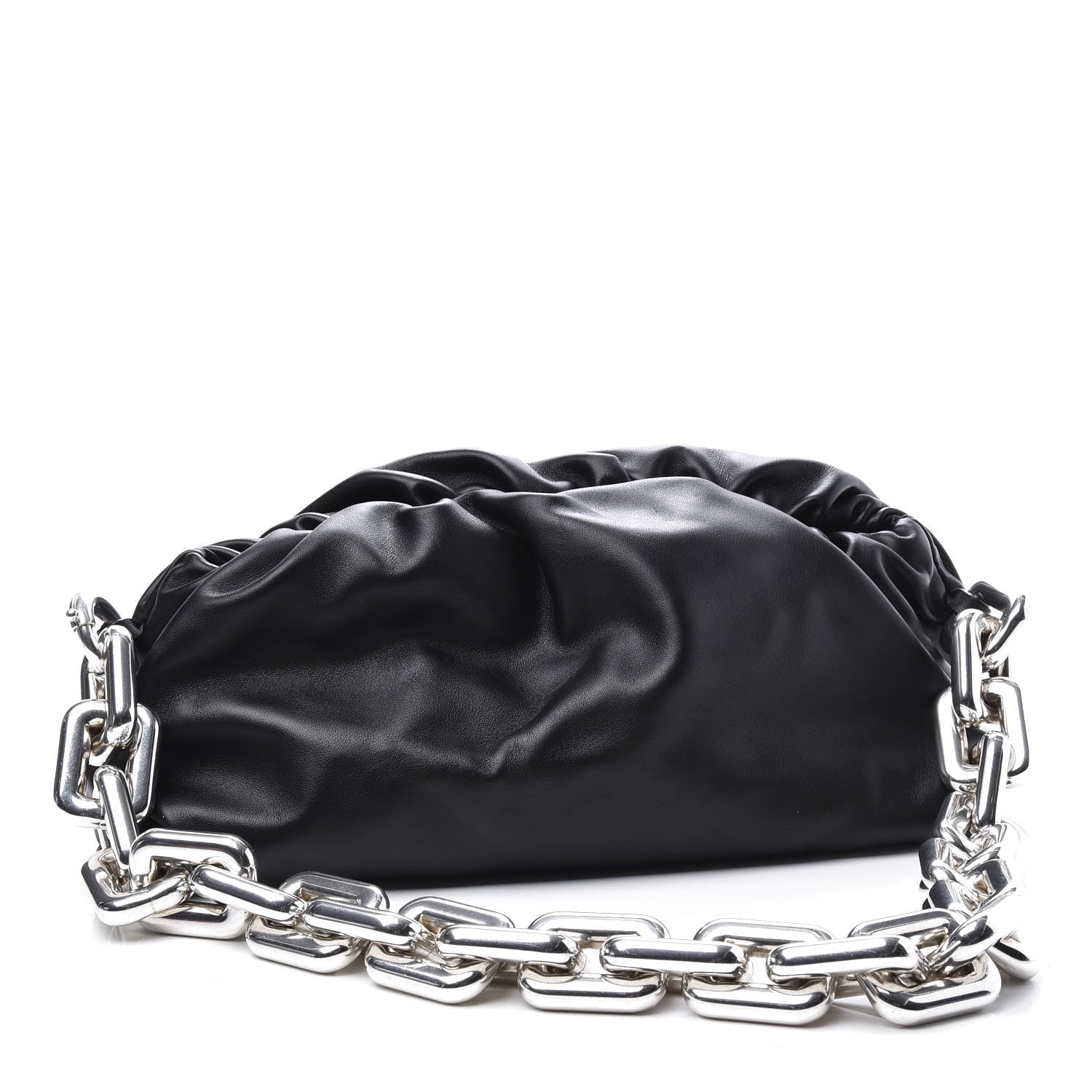 Bottega Veneta Calfskin The Pouch Chain Black 2 of 9