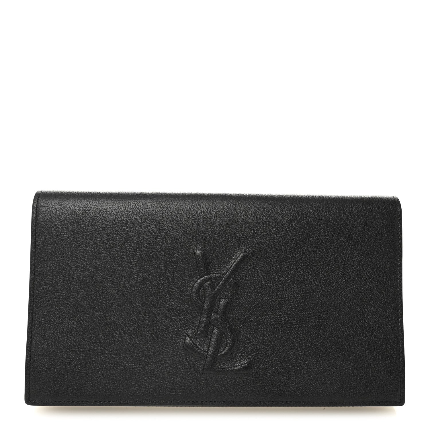 Saint Laurent Calfskin Monogram Large Belle De Jour Clutch Black 1 of 11