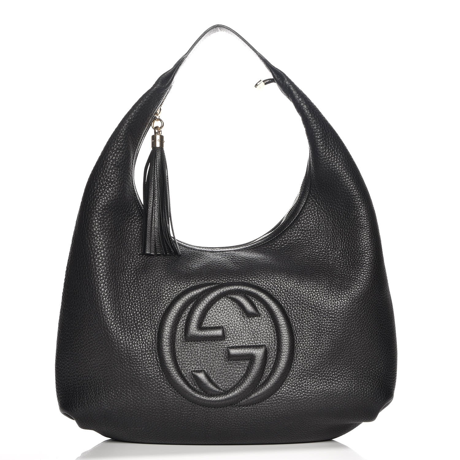 Gucci Pebbled Calfskin Large Soho Hobo Black 1 of 7
