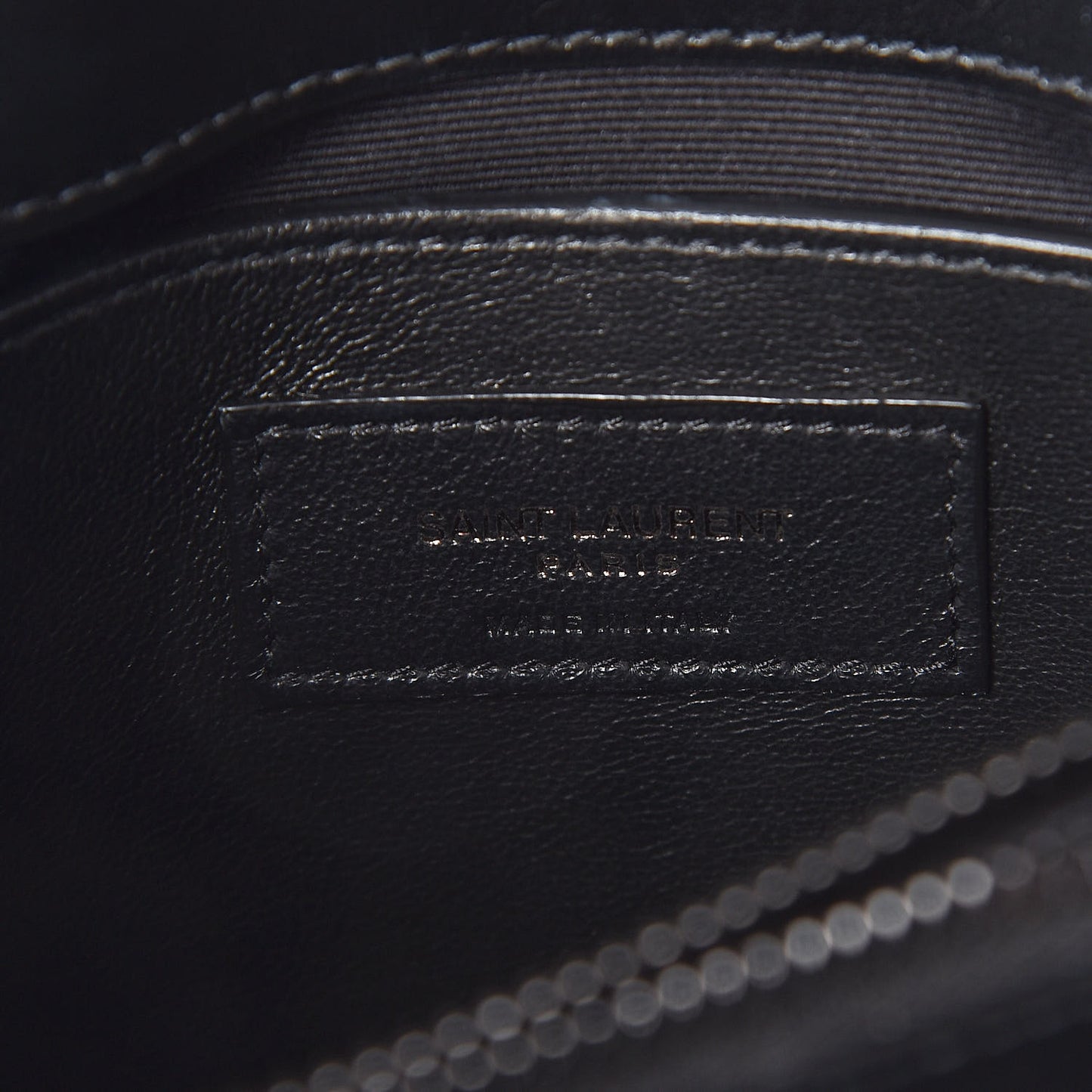 Calfskin Y Quilted Monogram Small Loulou Chain Satchel Black