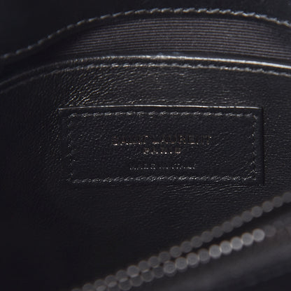 Saint Laurent Calfskin Y Quilted Monogram Small Loulou Chain Satchel Black 7 of 9
