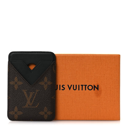 Louis Vuitton Monogram Macassar Magnetic Card Holder Black 8 of 8