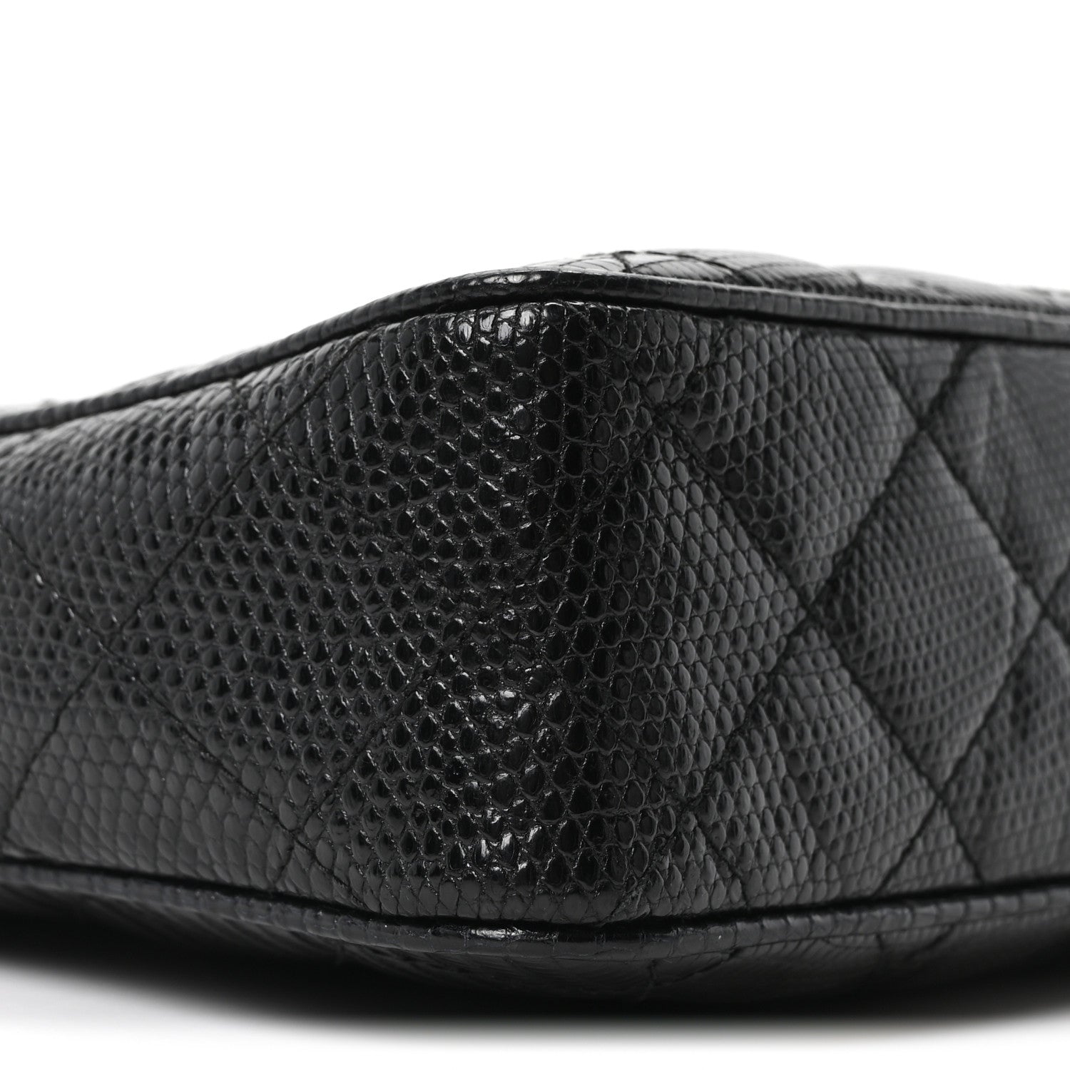 Chanel Lizard Quilted Small Tassel Camera Case Black 9 of 10