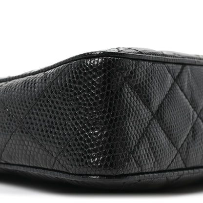 Chanel Lizard Quilted Small Tassel Camera Case Black 9 of 10