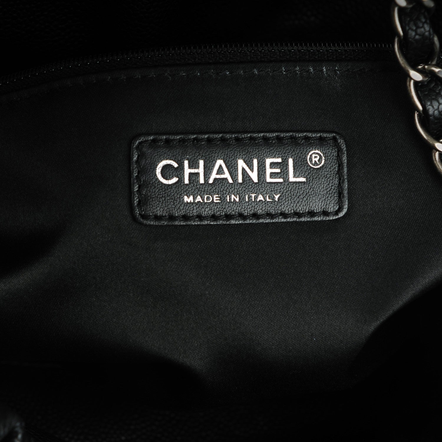 Chanel Distressed Glazed Caviar Quilted Large Elastic Tote Black 6 of 7