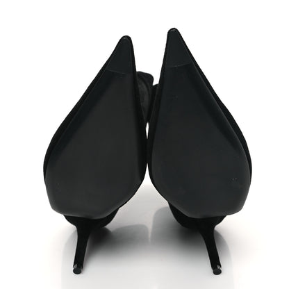 Balenciaga Velvet Spandex Extreme Pointed Toe Knife Ankle Boots 38 Black 5 of 8